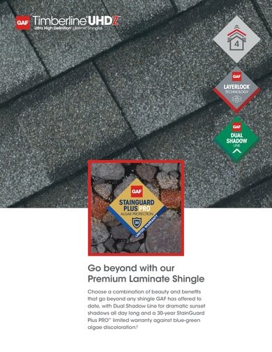 Timberline UHDZ Shingles Spec Sheet - RESGN467UHD