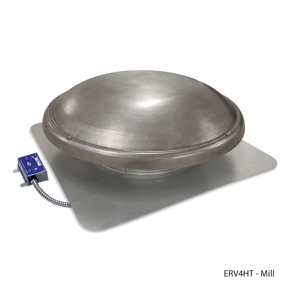 Master Flow® Power Attic Vents - Roof Mount with Humidistat/Thermostat - Mill - ERV4HT