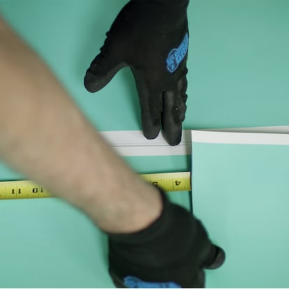 Step 3 - At the end laps, unroll and lay a second roofing membrane roll over the roofing substrate