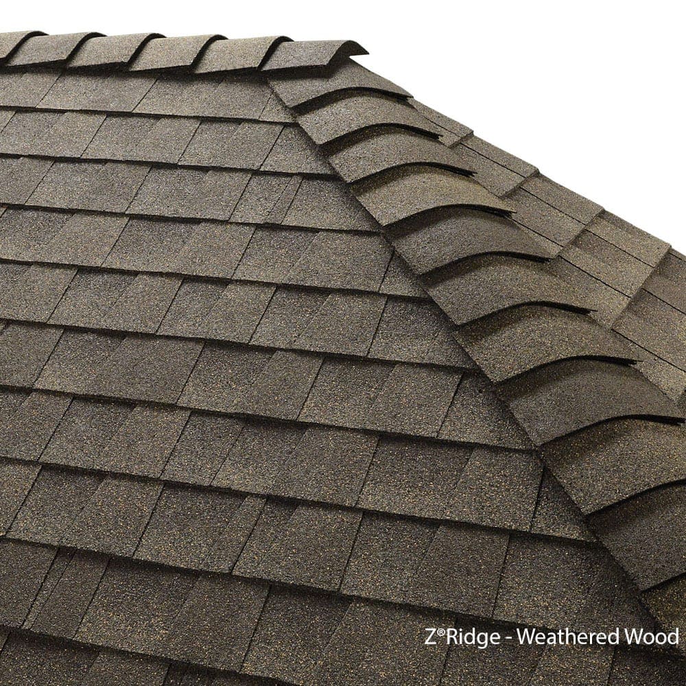 Z®Ridge Distinctive Ridge Cap Shingles - Weathered Wood
