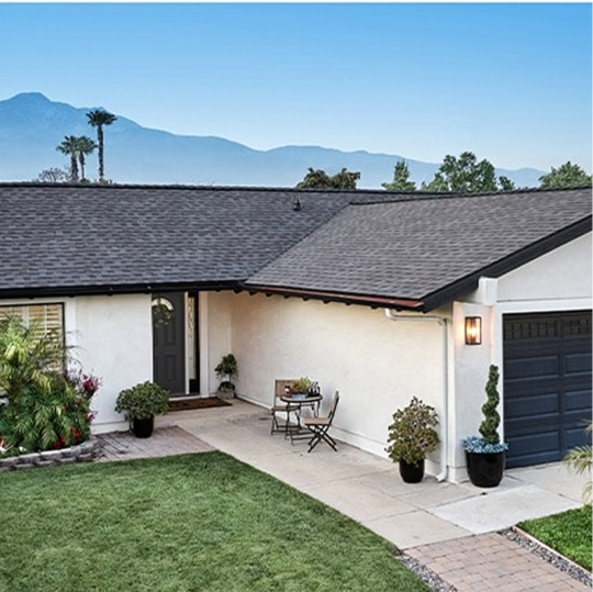 House with GAF reflective shingles on the roof