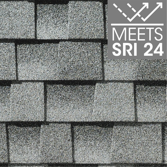 Timberline HDZ roof shingle swatch in Birchwood color, meets SRI 24