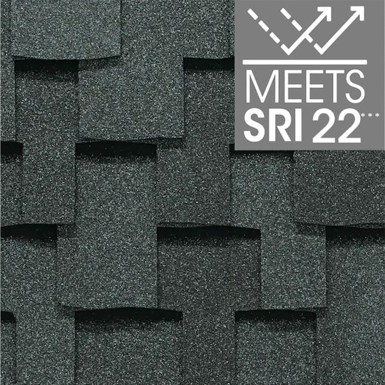 Grand Sequoia RS Ocean Gray roof shingle swatch, meets SRI 22