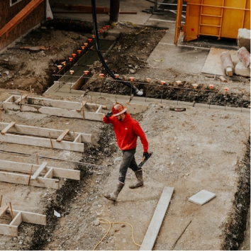 Contractor working on a commercial roof