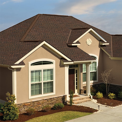 Beige home with Timberline HDZ shingles