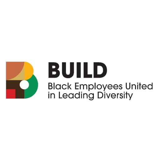 Logo de BUILD, el grupo comunitario de empleados Black Employees United in Leading Diversity de GAF