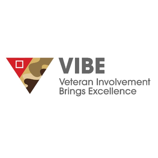 Logo de VIBE, Veterans Involvement Brings Excellence, un grupo comunitario de empleados de GAF
