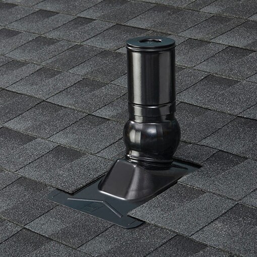 Master Flow™ Pivot™ pipe boot flashing in black
