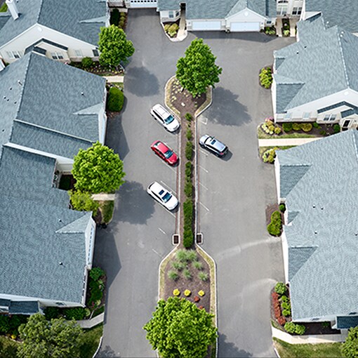 GAF roofing shingles on dwellings with steeper roofs