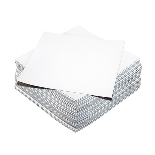 Pile of square EverGuard® TPO Precut Sacrificial Slip Sheets.