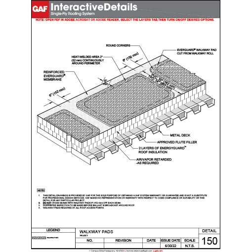 150 walkway pads sample