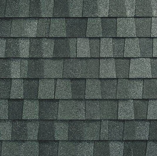 Fortitude roof shingle swatch in Mystic color