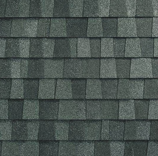 Fortitude roof shingle swatch in Mystic color