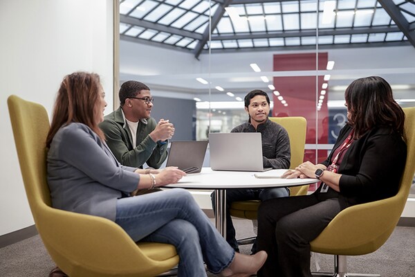Four GAF employees enhancing their career in a conference