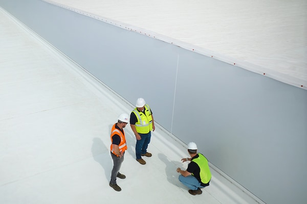 Contractors on a roof