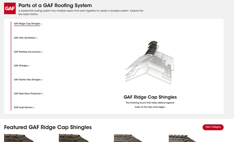 Demo of GAF Parts of a Roof component