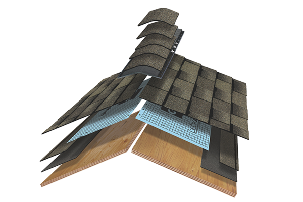 Layers of the GAF Lifetime roofing system for residential homes