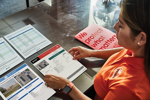 A GAF QuickMeasure customer looking at local design criteria and weather history 