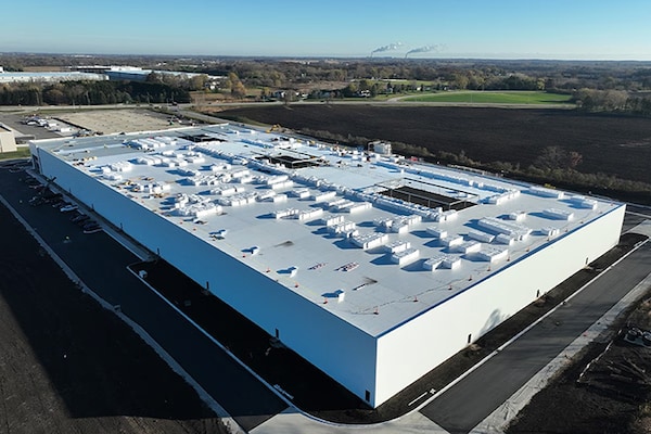 Right angle bird’s-eye view of the Wisconsin Saputo Cheese facility