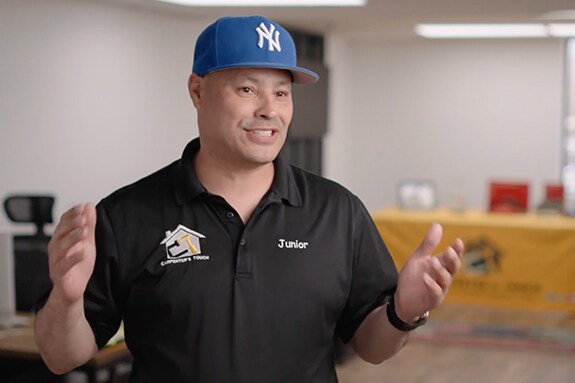 Junior Garcia, a certified contractor, describing the ease of submitting proof of purchases