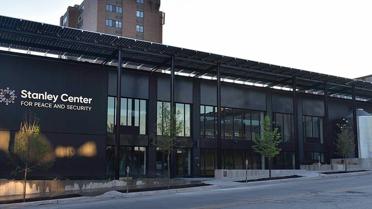 The Stanley Center for peace and Security in Iowa with new EverGuard roofing materials by GAF