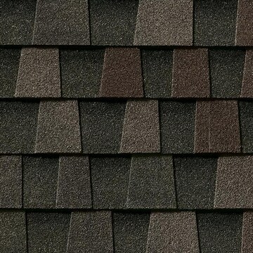 Closeup product image of GAF's NEW Timberline HDZ®  Shingles in Midnight Mesa 