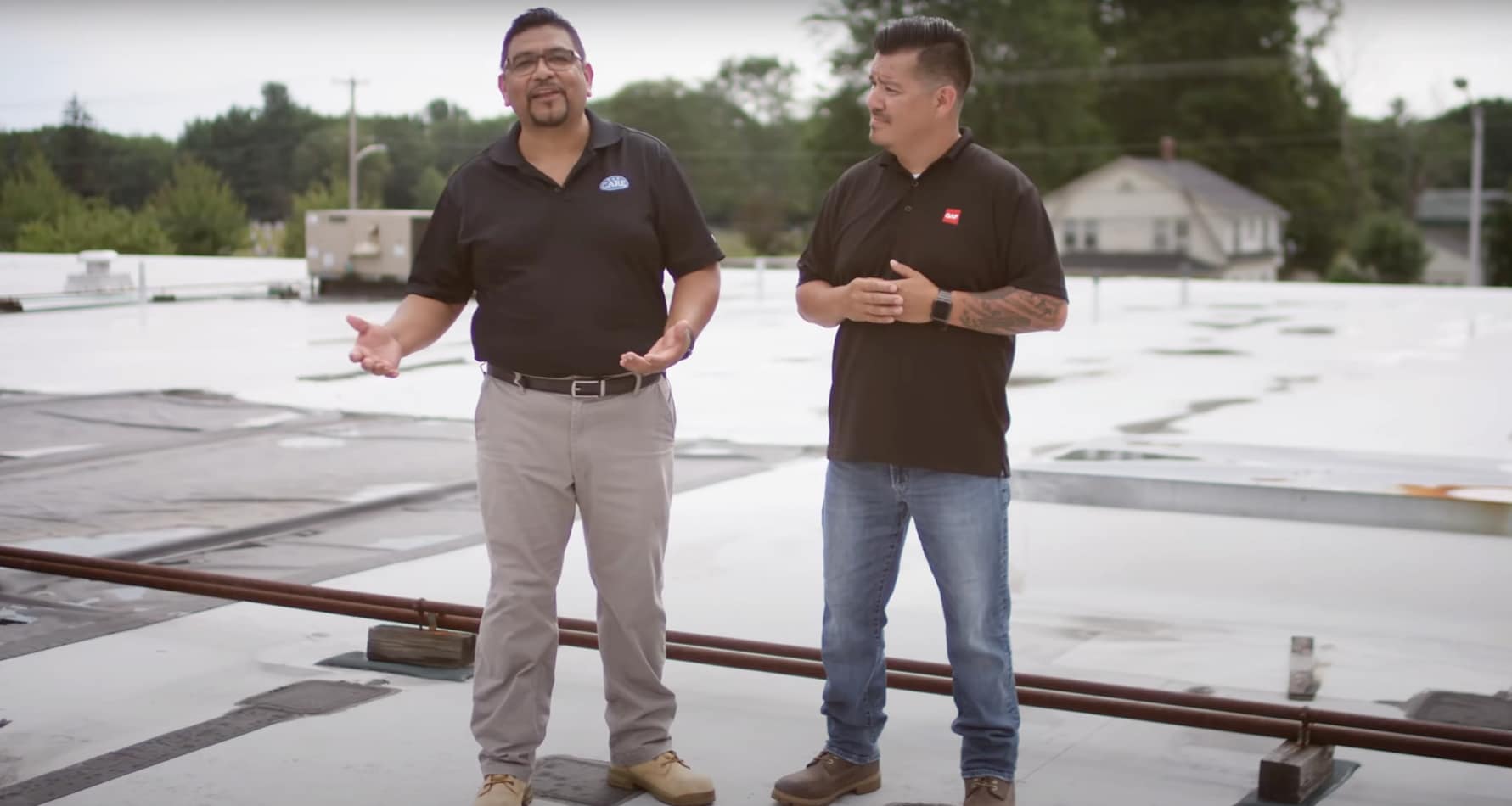 Dave and Wally on rooftop