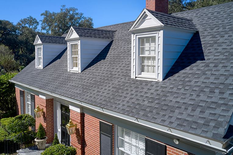 Home with gray Timberline HDZ roof shingles by GAF
